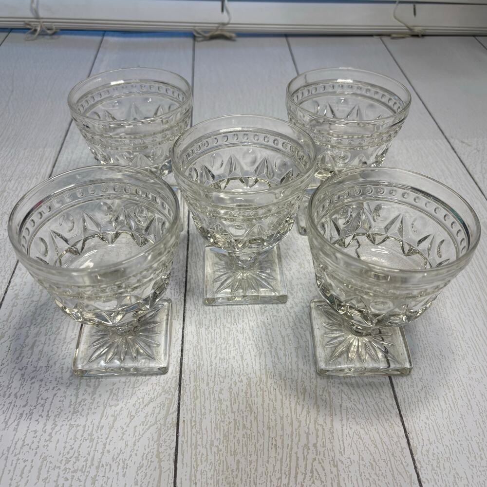 Vintage Indiana Glass Sherbet Cups Set of 5